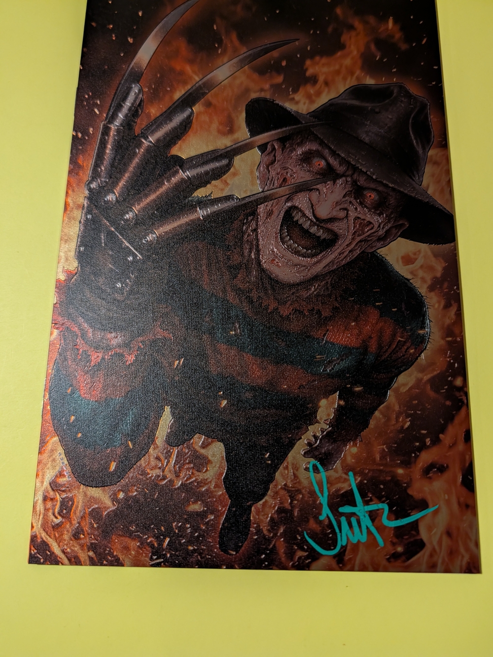 FREDDY KRUEGER EMBOSSED METAL COVER ART BOOK BY SURTUR NEW SIGNED WITH COA...